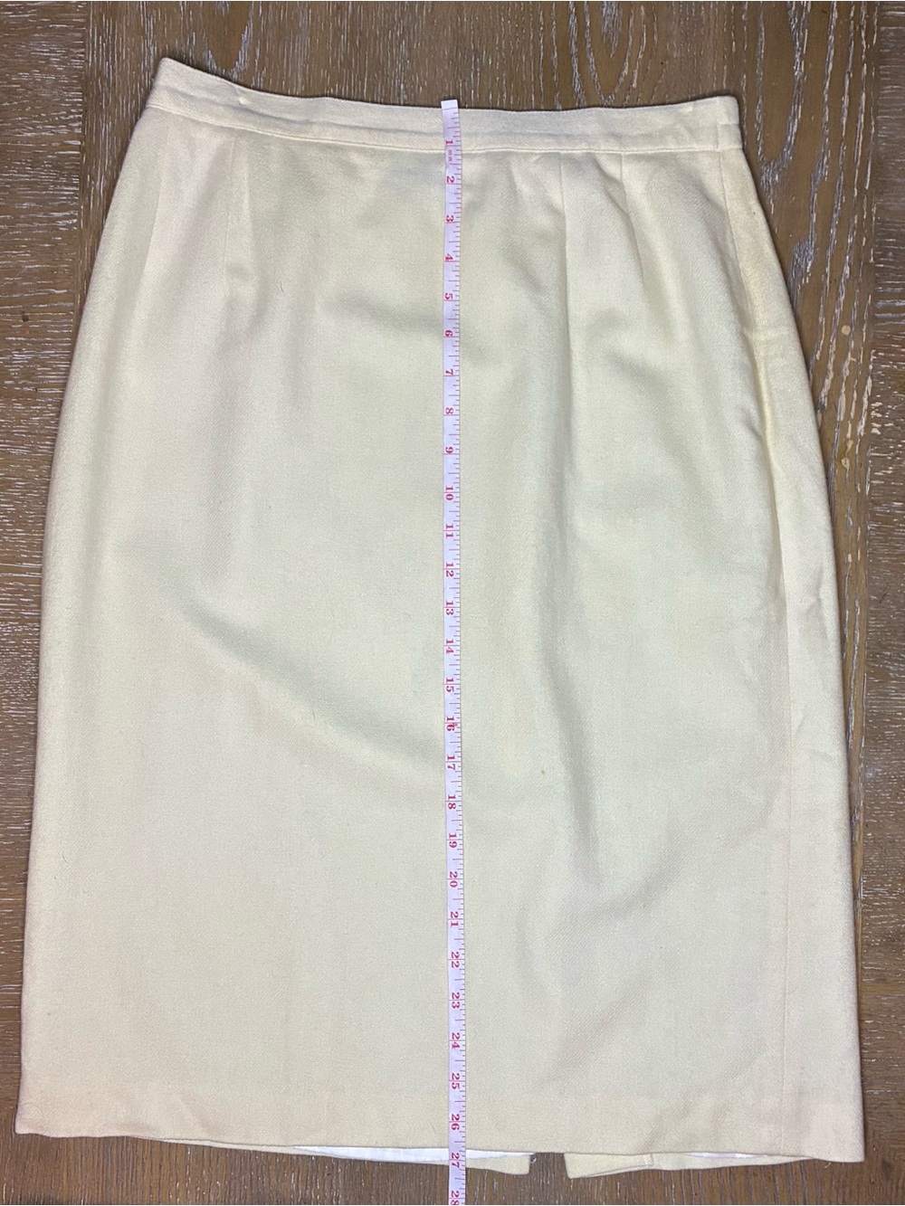 Jan Leslie Cream Pencil Skirt